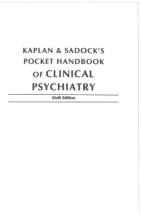 kaplan and sadock s pocket handbook of clinical psychiatry