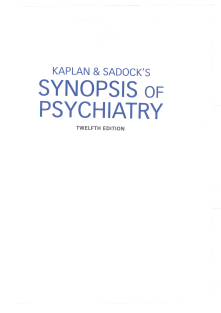 Kaplan & Sadock’s Synopsis of Psychiatry-1