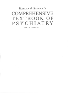 Comprehensive Textbook of Psychiatry kaplan vol 1-1